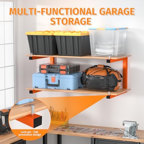 6-Pack Lumber Storage Rack, Wall Mount Wood Rack (6 Level)