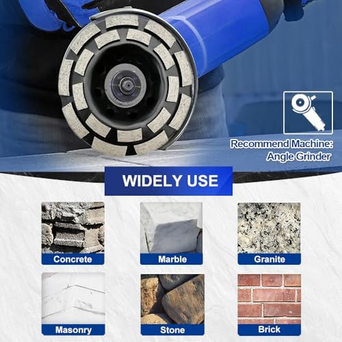 SHDIATOOL 5-Inch Double Row Diamond Grinding Cup Wheel for Concrete