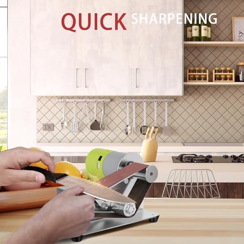 Mini Belt Sander, 7-Speed Knife Sharpener, 15-Degree Grinder