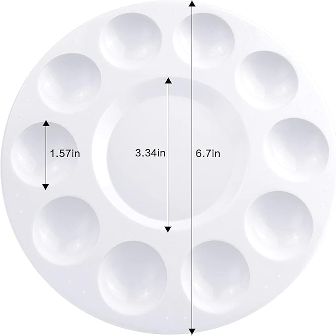 21pcs Paint Tray Palettes, Plastic White Palettes for Kids & Students,Paint Tray for Art Class,Craft DIY or Have a Birthday Painting Party