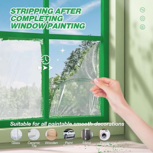 E-SDS Masking Liquid Tape, 96 fl.oz Transparent Peelable Coating for Window
