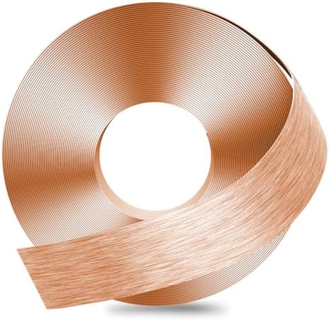 GSCIT Club Rose Gold Edge Banding, 1 1/2 Inch x 25ft Aluminum Brushed Edge Banding PVC Edge Trim for Cabinet Repair Furniture