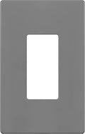 ENERLITES Screwless Decorator Wall Plate Child Safe Outlet Cover, Grey Switch Cover, Gloss Finish, Medium Size 1-Gang 4.88" H x 3.11" L, Unbreakable Polycarbonate Thermoplastic, SI8831M-GY, Gray