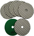 SHDIATOOL 5 Inch Dry Diamond polishing Pads Grit 800 for Granite Marble Quartz(7-Pack)
