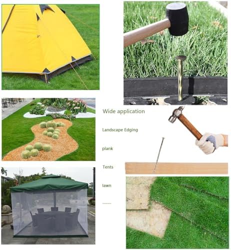 70 Pack 6"Artificial Turf Nails Garden Stakes Galvanized Landscaping Spikes