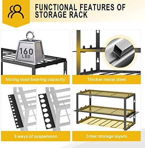 SPACECARE Power Tool Organizer- 2 Pack 3 Layers Rack for 8 Drill Holders