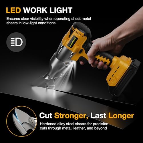 Cordless Metal Shears Compatible with Dewalt 20V Max Battery, 14GA Cutter