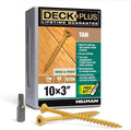 Deck Plus Deck Screws, #10 x 3in, 62 Pack, Tan