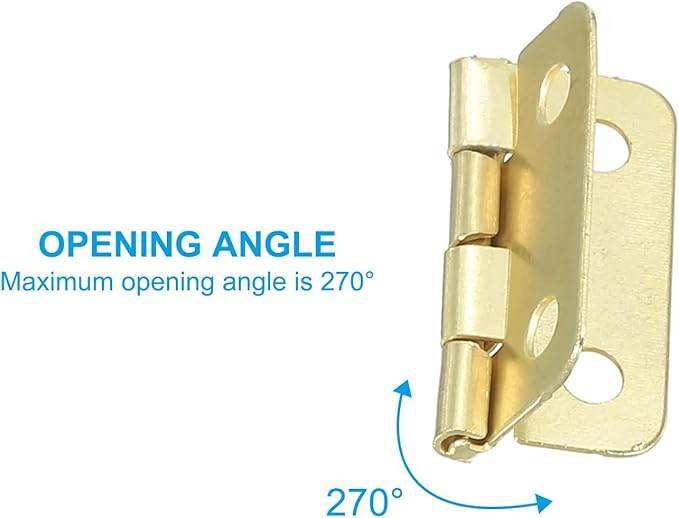 PATIKIL Small Butt Hinges 3/4 Inch, 8 Pack Mini Jewelry Box Hinge with Screw for Jewelry Wooden Boxes Cabinet Drawer Doors Gate, Gold