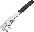 Non-slip Design 11 inch Automotive Wrench with [Silicone Non-slip Grip] Adjustable Wrench Fits a Variety of Fastener Sizes for Construction Machine Automobiles Home Repairs 11'' Black