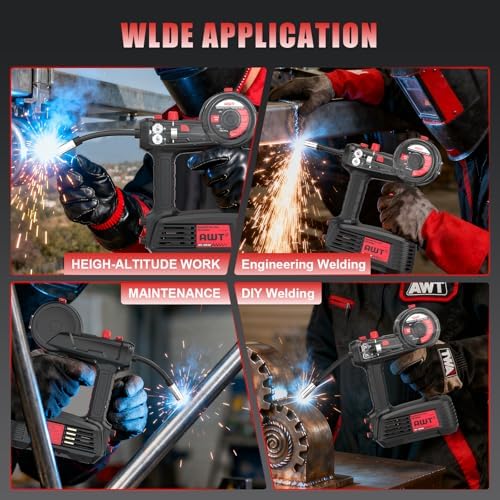 100A Handheld MIG Welder Machine,110V portable MIG Weld with 360°Mig Torch