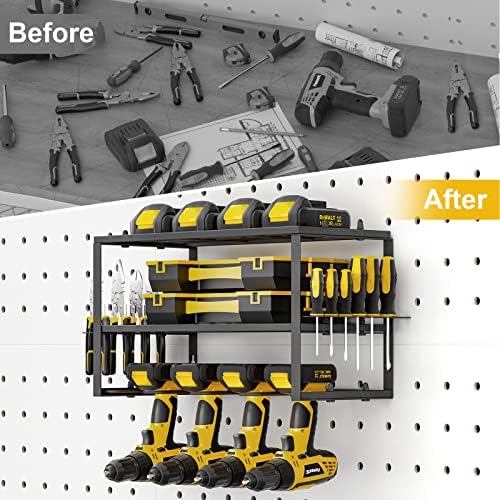 SPACECARE Power Tool Organizer- 1 Pack 3 Layers Rack for 4 Drill Holders