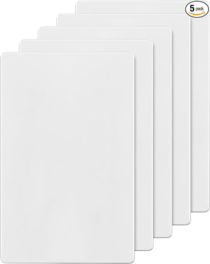 ENERLITES SI8801-W-5PCS, Screwless Blank Wall Plate, Child Safe Blank Device Outlet Cover, Standard Size, 1-Gang 4.68" x 2.93", Polycarbonate Thermoplastic, UL Listed, Glossy, White, 5 pack