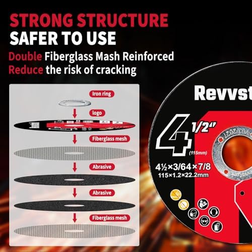 55 PCS 4 1/2 Inch Cut Off Wheel for Metal & Stainless Steel 7/8"