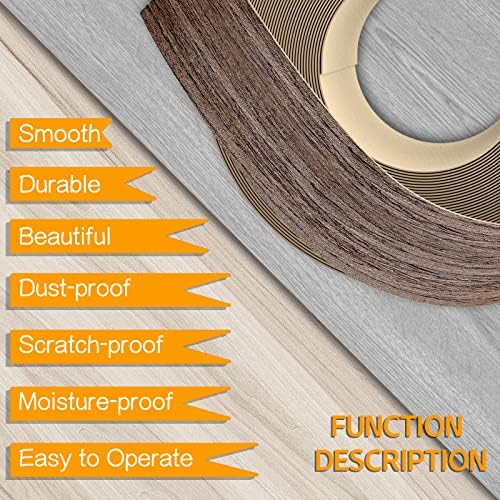 GSCIT Club Walnut Edge Banding, 2 inch x 50ft roll of Veneer Edge Banding - Pre-glued Flexible, Real Wood Tape for Cabinet Repair & Furniture Restoration