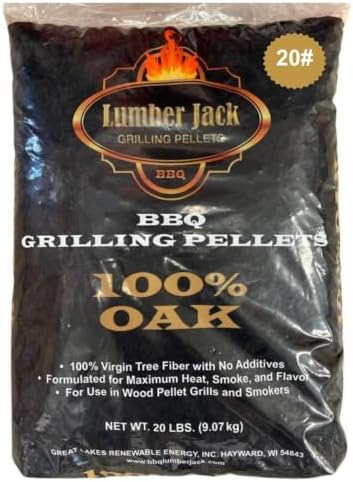 Lumber Jack 100% Oak Wood BBQ Grilling Pellets (40)