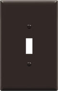 ENERLITES Toggle Light Switch Wall Plate, Jumbo Switch Cover, Gloss Finish, Oversized 1-Gang 5.5" x 3.5", Unbreakable Polycarbonate Thermoplastic, 8811O-BR, Brown