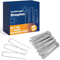 Whonline 400 Pack Landscape Staples 6 Inch, Galvanized Garden Stakes