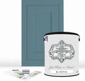 ALL-IN-ONE Paint by Heirloom Traditions, Blissful (French Blue), Gallon - Durable cabinet and furniture paint. Built in primer and top coat, no sanding needed. Includes our 30 featured color card.