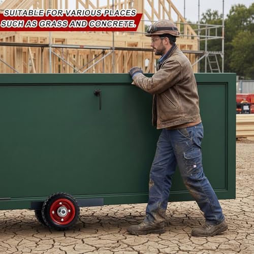 Moving Panel Dolly, Door Dolly 350 Lbs / 160 kg Load Capacity, up to 2.76'' Width Capacity, Heavy Duty Cart with 6'' Solid Rubber Wheels, Steel Mover for Wood, Plywood, Door, Fence