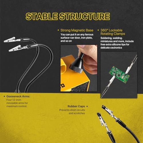 KOTTO Solder Fume Extractor with 2 Magnetic Helping Hands,5 Carbon Filters