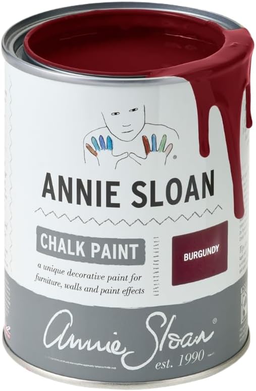 Annie Sloan Chalk Paint® (Burgundy, 1 Litre/33.8 Fl Oz) a unique decorative paint for furniture, cabinets and home décor with no sanding or priming