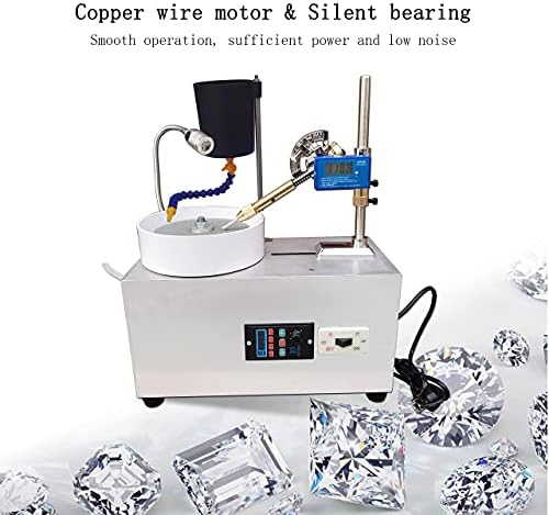 Gem faceting grinding machine 180W&3000RPM Stepless speed regulation,Strong powerful motor,Low noise & Stable Jewel Angle Polisher,for Jewelry,Jade, Gem and precious metals, etc. Polisher