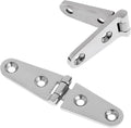 316 Stainless Steel Boat/Door Hinge ，Heavy Duty Marine Grade Cupboard Cabinet Drawer Door Strap Butt Hinge Furniture Hardware (Size: 4”X1”,2pcs)