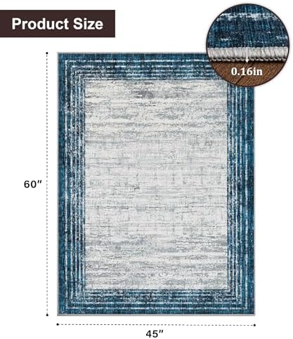 chakme Office Chair Mat for Hardwood Floor, 60"x45" Easy Glide Computer Desk Mat Protector for Rolling Chair Under Desk Rug Nonslip Backing, Machine Wash, (Square)