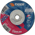 Weiler 57040 4-1/2 Inch Cutting Wheel, Tiger AO Steel/Metal Long Life Performance Cutting, .045" A60T Type 27 5/8"-11 Hub, Pack of 10
