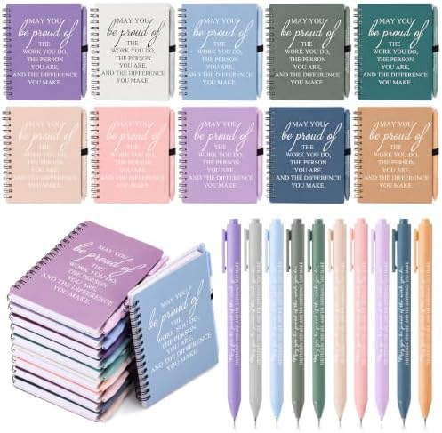 Honoson 30 Sets/60 Pcs Employee Notebook Pen Gifts, Vibrant Color