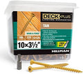 Deck Plus Wood Screws, #10 x 3-1/2in, 5lb Box, 275 Pieces, Tan