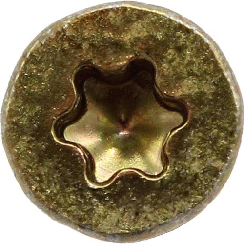 Jake Sales #9 x 3 Gold Star Wood Screw Torx/Star Drive Flat Head (5 Pound CASE ~3,510 Screws) - Multipurpose Torx/Star Drive Wood Screws