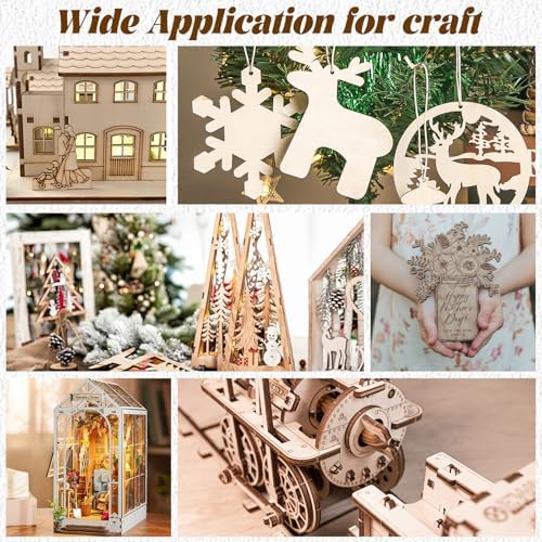 24 Pack 16 x 12 x 1/8 Inch Baltic Birch Plywood 3mm Baltic Wood Sheet, Baltic Birch Sheets for Cricut Maker, Architectural Models, Drawing Painting Wood Engraving Wood Burning Laser