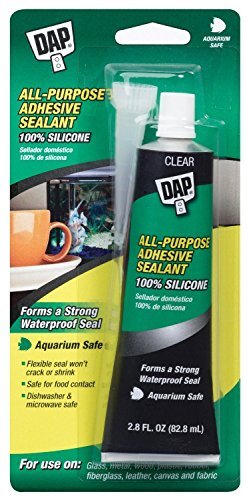 Dap 00688 All-Purpose Adhesive Sealant, 100% Silicone, 2.8-Ounce Tube - 12 Pack