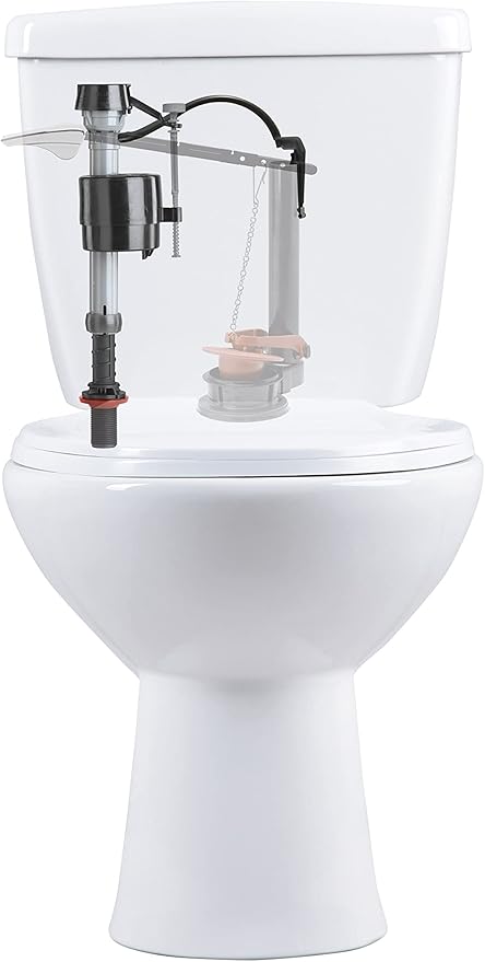 Fluidmaster K-400A-5004 Universal Toilet Fill Valve and 2 in. Toilet Flapper Repair Kit