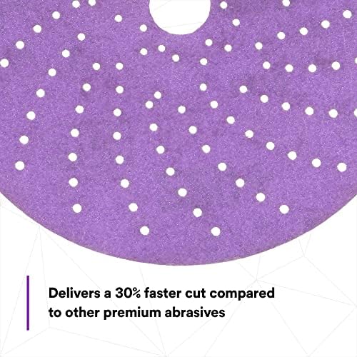 Cubitron 3M II Hookit Clean Sanding Abrasive Disc 31481,6 in,220+ Grade,Pack of 200 Discs,Virtually Dust-Free,High Performance,Long Lasting,Multi-Hole Pattern, Feather Edging,Stock Removal(Pack of 4)