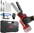 Mini Chainsaw for Milwaukee M18 Battery, 8-Inch and 6-Inch 2-IN-1 Cordless Electric Chain saw with 800W Brushless Motor and Auto-Oiler, Garden Tool for Woodworkers, Campers(Tools only)