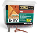 Deck Plus 1-5/8 Inch Epoxy Coated Exterior Wood and Fence Screws #8 x 1-5/8" Torx/Star Drive Included Coarse Thread, Outdoor Rust Resistant Decking Screw, Red, 5lb Box, 186 Pieces | 48426