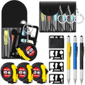 12 Pcs Mini Screwdriver Tape Keychain Set Multitool Pen Card Father's Gifts Bulk Mini Tool Set for Adult Men Dad (Multicolor)
