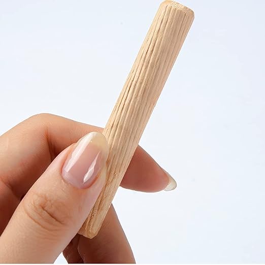 Medsuo 21pcs Wooden Dowels Assorted M6 M8 M10 Hard Wood Grooved Plugs Furniture Woodwork Pin Craft for Grooved, Craft, DIY, Carpentry (6mm 8mm 10mm)