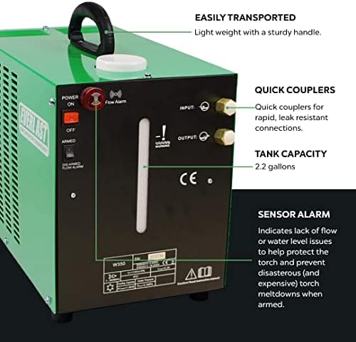 PowerCool W350 TIG Welding Torch Cooler, 110v, Compatible with Miller, Lincoln, Thermal Arc, ESAB, and other TIG Welding Brands