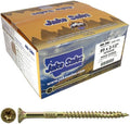 Jake Sales #9 x 2-1/2" Gold Star Wood Screw Torx/Star Drive Flat Head (Full Box - 2,500 Screw Count) - Multipurpose Torx/Star Drive Wood Screws