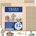 42 Pack Basswood Sheets 12"x12"x1/8" for Crafts,Unfinished Wood,3mm Basswood Craft Wood Board Perfect for DIY Ornaments and Models Drawing Painting Engraving Burning and Laser Scroll Sawing.