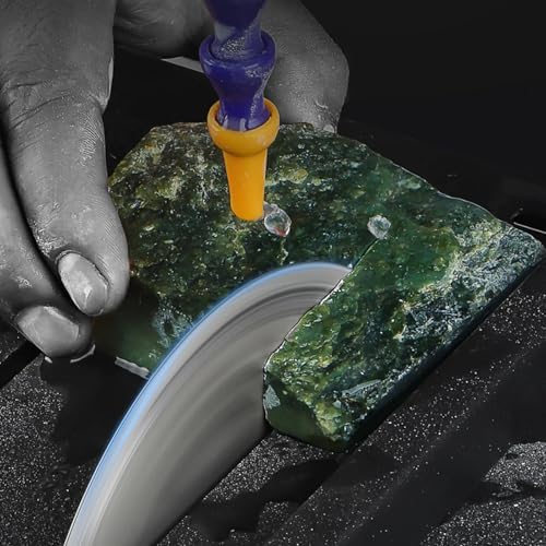 110V Portable Table Saw Gem Jewelry Rock Polishing Grinding Machine,Lapidary Polisher Buffer Jade Cutting Carving Machine,Mini Table Saw DIY Grinder Tool for Cutting,Grinding,Polishing