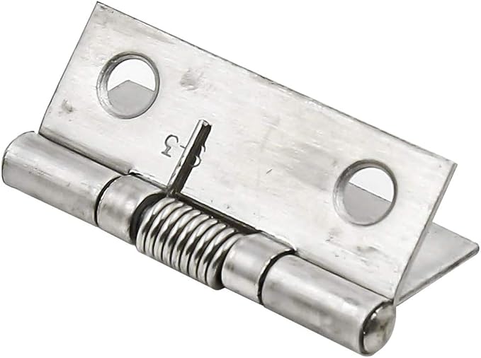 Spring Hinge Self Opening 1.5 Inch Length Stainless Steel Hinge - 4pcs