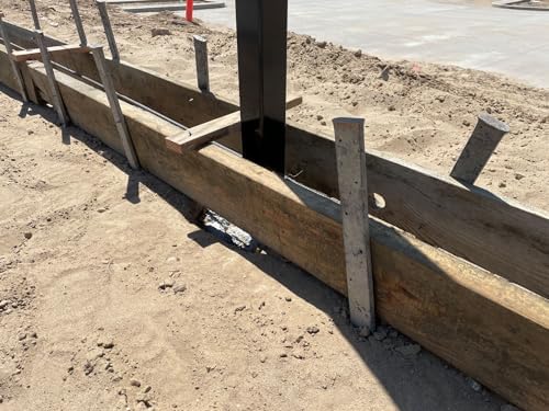 Sandbaggy 24" Flat Steel Stakes for Concrete Forms with Nail Holes - 1.5" Wide - Painted - Removable, Reusable, V Point End - Construction Grade Stakes (60, 24 inch)