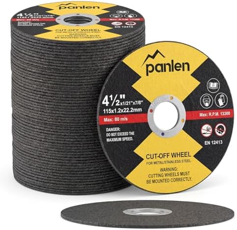 Cut Off Wheels 4 1/2 Inch, 100 Pack, 4.5" Angle Grinder Blade