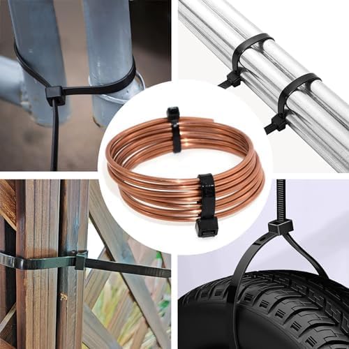 120lb Zip Ties Heavy Duty 15 Inch 100pcs, Large Black Cable Tie Actual 15.7 In, Thick Heat Resistant Zipties, Big Wide Wire Ties, Industrial Tie Wraps for Outdoor Use