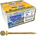 Jake Sales #8 x 2 Gold Star Wood Screw, T-20 Torx Drive, Flat Head - (Full Box) ~3,500 Screw Count